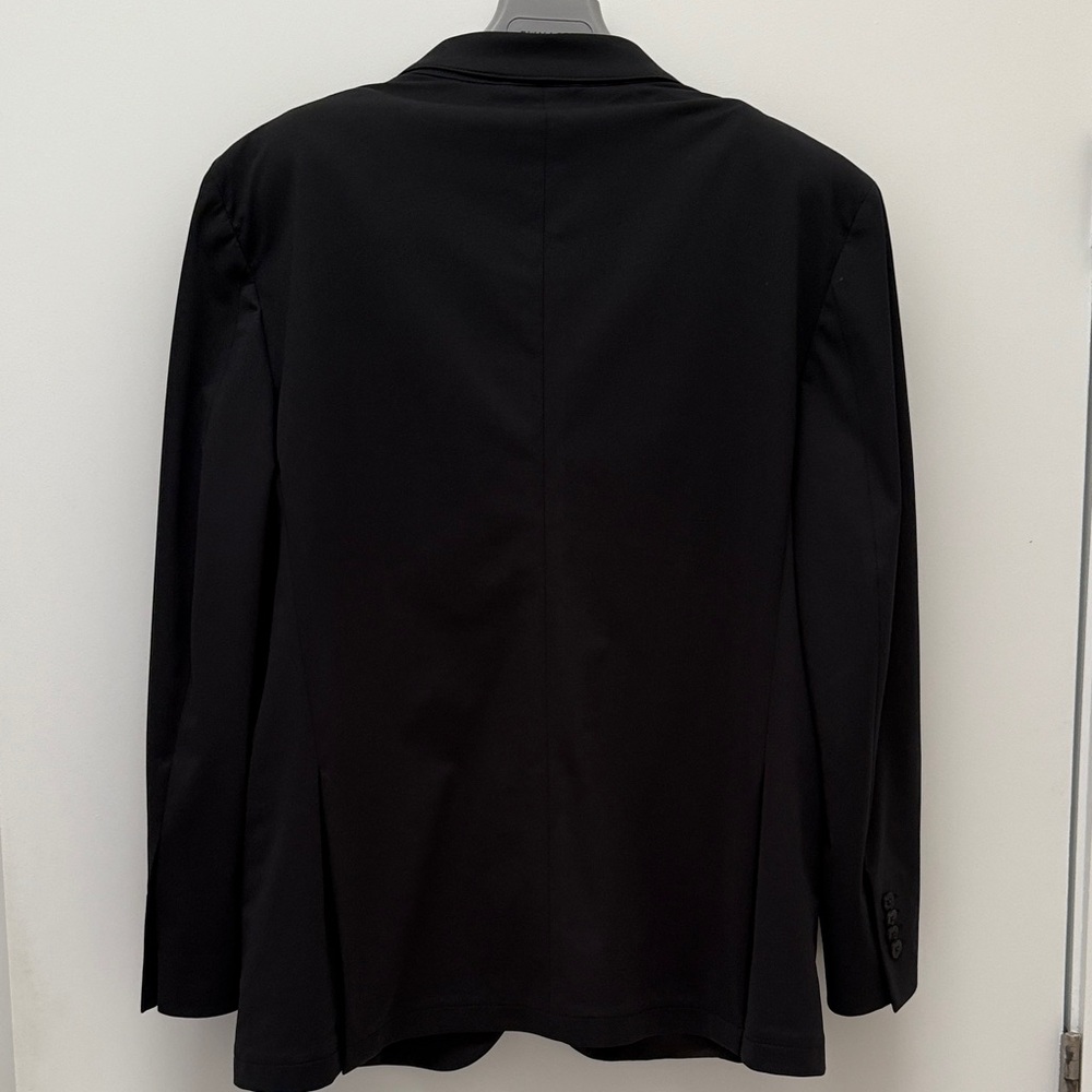 Mens Twillory Black Performance Blazer 46R Sport Coat 2 Button washable - Picture 5 of 9